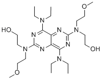 CAS 登录号：54093-30-0， 2,2'-[[4,8-二(二乙基氨基)嘧啶并[5,4-d]嘧啶-2,6-二基]二[(2-甲氧基乙基)亚氨基]]二乙醇