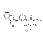 CAS#: 54118-09-1, 1,3-Diethyl-5-{3-[(Z)-(3-Ethyl-1,3-Benzothiazol-2(3H)-Ylidene)Methyl]-2-Cyclohexen-1-Ylidene}-2-Thioxodihydro-4,6(1H,5H)-Pyrimidinedione