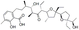 CAS#: 54156-67-1, 6-[(3R,4S,5S,7R)-7-[(2S,2'R,4S,5S,5'S)-2,5'-Diethyloctahydro-5'-[(R)-1-Hydroxyethyl]-4-Methyl[2,2'-Bifuran]-5-Yl]-4-Hydroxy-3,5-Dimethyl-6-Oxononyl]-2-Hydroxy-3-Methylbenzoic Acid
