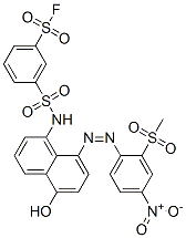 CAS 登录号：54180-05-1， 3-[[[5-羟基-8-[[2-(甲基磺酰基)-4-硝基苯基]偶氮]-1-萘基]氨基]磺酰基]苯磺酰氟