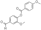 CAS 登录号：5420-38-2， 4-甲氧基-苯甲酸 4-甲酰基-2-甲氧基-苯基酯