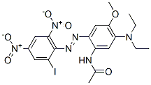 CAS 登录号：54292-17-0， N-[5-(二乙基氨基)-2-[(2-碘-4,6-二硝基苯基)偶氮]-4-甲氧基苯基]-乙酰胺
