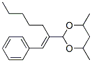CAS 登录号:5436-90-8, 4,6-二甲基-2-(1-苯基庚-1-烯-2-基)-1,3-二恶烷