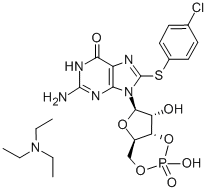 CAS 登录号:54364-02-2, 8-(4-氯苯硫基)鸟苷-3',5'-环单磷酸酯