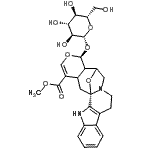 CAS#: 54422-49-0, Methyl (1S,17S)-17-(beta-L-Glucopyranosyloxy)-18,23-Dioxa-3,13-Diazahexacyclo[13.7.1.0<Sup>1,13</Sup>.0<Sup>2,10</Sup>.0<Sup>4,9</Sup>.0<Sup>16,21</Sup>]Tricosa-2(10),4,6,8,19-Pentaene-20-Carboxylate
