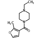 CAS 登录号：546081-66-7， (4-乙基-1-哌嗪基)(2-甲基-3-呋喃基)甲酮