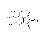 CAS 登录号：54797-09-0， (2S,3S)-6-(1,2-二羟基乙基)-3-羟基-2,5,7-三甲基-1-茚满酮