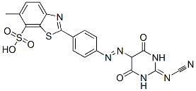 CAS#: 55067-14-6, 2-[4-[[2-(Cyanoimino)Hexahydro-4,6-Dioxopyrimidin-5-Yl]Azo]Phenyl]-6-Methylbenzothiazole-7-Sulphonic Acid