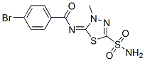 CAS 登录号：55250-68-5， N-[5-(氨基磺酰基)-3-甲基-1,3,4-噻二唑-2(3H)-亚基]-4-溴苯甲酰胺