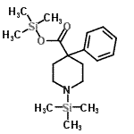 CAS 登录号：55268-57-0， 三甲基硅烷基4-苯基-1-(三甲基硅烷基)-4-哌啶羧酸酯