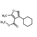 CAS 登录号：55278-59-6， 甲基3-环己基-5-甲基-1,2-恶唑-4-羧酸酯
