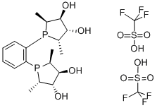 CAS 登录号：552829-96-6， (+)-1,2-二[(2S,5S)-2,5-二甲基-(3S,4S)-3,4-二羟基磷杂环戊烷基]苯二(三氟甲烷磺酸)盐