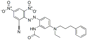 CAS#: 55296-95-2, N-[2-[(2-Cyano-4,6-Dinitrophenyl)Azo]-5-[Ethyl(3-Phenylpropyl)Amino]Phenyl]Acetamide