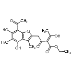 CAS#: 55570-93-9, Ethyl (2Z)-2-[(7-Acetyl-4,6-Dihydroxy-3,5-Dimethyl-1-Benzofuran-2-Yl)Acetyl]-3-Hydroxy-2-Butenoate
