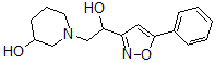 CAS 登录号:55578-70-6, 3-羟基-alpha-(5-苯基-3-异恶唑基)-1-哌啶乙醇