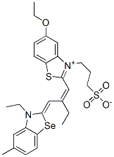 CAS#: 55811-25-1, 5-Ethoxy-2-[2-[(3-Ethyl-5-Methyl-3H-Benzoselenazol-2-Ylidene)Methyl]But-1-Enyl]-3-(3-Sulphonatopropyl)Benzothiazolium