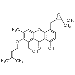 CAS#: 55812-92-5, 5-[(3,3-Dimethyl-2-Oxiranyl)Methyl]-8-Hydroxy-1-(Hydroxymethyl)-3-Methyl-2-[(3-Methyl-2-Buten-1-Yl)Oxy]-9H-Xanthen-9-One