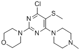CAS 登录号：55921-68-1， 4-氯-6-(4-甲基哌嗪并)-5-甲硫基-2-吗啉基嘧啶