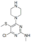 CAS 登录号：55921-71-6， 4-氯-2-甲基氨基-5-甲硫基-6-哌嗪基嘧啶