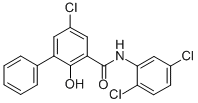 CAS 登录号:5607-54-5, 5-氯-N-(2,5-二氯苯基)-2-羟基-(1,1'-联苯)-3-甲酰胺