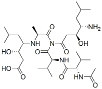 CAS 登录号：56093-98-2， (3S)-4-[[(1S)-1-[[(2S)-2-[[(2S)-2-乙酰氨基-3-甲基-丁酰基]氨基]-3-甲基-丁酰基]-[(3S,4S)-4-氨基-3-羟基-6-甲基-庚酰]氨基甲酰]乙基]氨基]-3-羟基-6-甲基庚酸