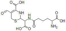 CAS#: 56136-29-9, 5-Amino-5-carboxyvaleramido-(5-formyl-4-carboxy-2H,3H,6H-tetrahydro-1,3-thiazinyl)glycine