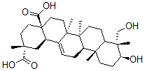CAS 登录号：56283-68-2， 3beta,23-二羟基齐墩果-12-烯-28,30-二酸