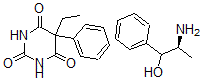 CAS#: 56343-96-5, 5-Ethyl-5-phenyl-2,4,6(1H,3H,5H)-Pyrimidinetrione compd. with (S-(R*,R*))-alpha-(1-aminoethyl)benzenemethanol