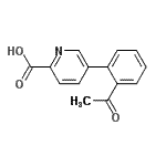 CAS 登录号：566198-33-2， 5-(2-乙酰基苯基)-2-吡啶羧酸