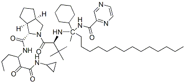 CAS#: 569364-34-7, (1S,3aR,6aS)-2-[(2S)-2-[[(2S)-2-Cyclohexyl-2-(Pyrazine-2-Carbonylamino)Acetyl]Amino]-3,3-Dimethylbutanoyl]-N-[1-(Cyclopropylamino)-1,2-Dioxohexan-3-Yl]-3,3a,4,5,6,6alpha-Hexahydro-1H-Cyclopenta[c]Pyrrole-1-Carboxamide