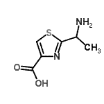 CAS 登录号：57001-28-2， 2-(1-氨基乙基)-1,3-噻唑-4-羧酸