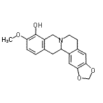 CAS#: 572-76-9, 10-Methoxy-5,8,13,13A-Tetrahydro-6H-[1,3]Dioxolo[4,5-g]Isoquinolino[3,2-A]Isoquinolin-9-Ol