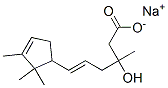 CAS 登录号:57272-29-4, 3-羟基-3-甲基-6-(2,2,3-三甲基-3-环戊烯-1-基)-5-己烯酸钠盐