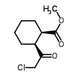 CAS 登录号：57280-64-5， 甲基(1R,2S)-2-(氯乙酰基)环己甲酸酯