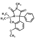 CAS#: 57326-22-4, 5-(3-Methoxyphenyl)-3-Methyl-5-Phenyl-1-(Trimethylsilyl)-2,4-Imidazolidinedione