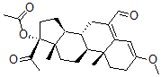 CAS#: 57361-81-6, 17-(acetyloxy)-3-methoxy-20-oxo-Pregna-3,5-diene-6-carboxaldehyde