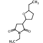 CAS 登录号：575115-08-1， 1-乙基-3-(5-乙基四氢-2-呋喃基)-2,5-吡咯烷二酮