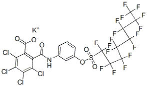 CAS#: 57589-85-2, Potassium 2,3,4,5-Tetrachloro-6-[[[3-[[(Heptadecafluorooctyl)Sulphonyl]Oxy]Phenyl]Amino]Carbonyl]Benzoate