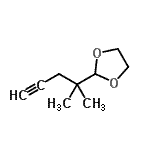 CAS 登录号：57671-63-3， 2-(2-甲基-4-戊炔-2-基)-1,3-二氧戊环