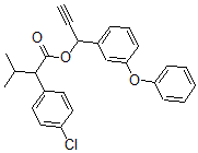CAS 登录号：57731-67-6， 4-氯-alpha-(1-甲基乙基)苯乙酸 1-(3-苯氧基苯基)-2-丙炔基酯
