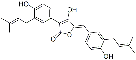 CAS#: 57744-69-1, 4-Hydroxy-3-[4-Hydroxy-3-(3-Methyl-2-Butenyl)Phenyl]-5-[(Z)-[4-Hydroxy-3-(3-Methyl-2-Butenyl)Phenyl]Methylene]-2(5H)-Furanone