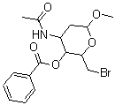 CAS 登录号:57865-92-6, 甲基 3-乙酰氨基-4-O-苯甲酰基-6-溴-2,3,6-三脱氧-alpha-D-核-吡喃己糖苷