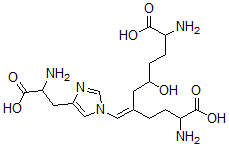 CAS#: 57944-40-8, (5Z)-2,10-Diamino-5-[[4-(2-amino-2-carboxy-ethyl)imidazol-1-yl]methylidene]-7-hydroxy-undecanedioic acid