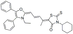 CAS#: 58090-15-6, 3-Cyclohexyl-5-[4-(3-Ethyl-4,5-Diphenyloxazol-2(3H)-Ylidene)-1-Methylbut-2-Enylidene]-2-Thioxothiazolidin-4-One