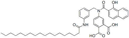 CAS#: 58162-63-3, 5-[[(1-Hydroxy-2-Naphthyl)Carbonyl][[3-[(1-Oxooctadecyl)Amino]Phenyl]Methyl]Amino]Phthalic Acid