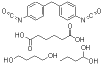 CAS#: 58180-53-3, Hexanedioic acid, polymer with butanediol, 1,4-butanediol and 1,1'-methylenebis(4-isocyanatobenzene)