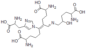 CAS 登录号：58402-48-5， (E)-2,10-二氨基-6-[4-(2-氨基-2-羧基-乙基)咪唑-1-基]-5-[(5-氨基-5-羧基-2-羟基-戊基)亚氨基甲基]十一碳-5-烯二酸