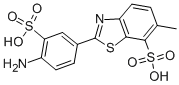 CAS 登录号：5855-98-1， 2-(4-氨基-3-磺基苯基)-6-甲基苯并噻唑-7-磺酸