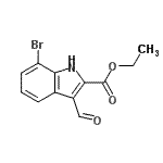 CAS 登录号：586336-56-3， 乙基7-溴-3-甲酰基-1H-吲哚-2-羧酸酯