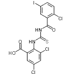 CAS#: 586391-44-8, 3,5-Dichloro-2-{[(2-Chloro-5-Iodobenzoyl)Carbamothioyl]Amino}Benzoic Acid